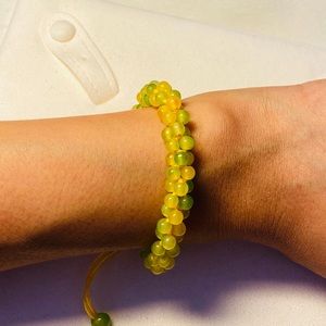 Hand made jade beads bracelet